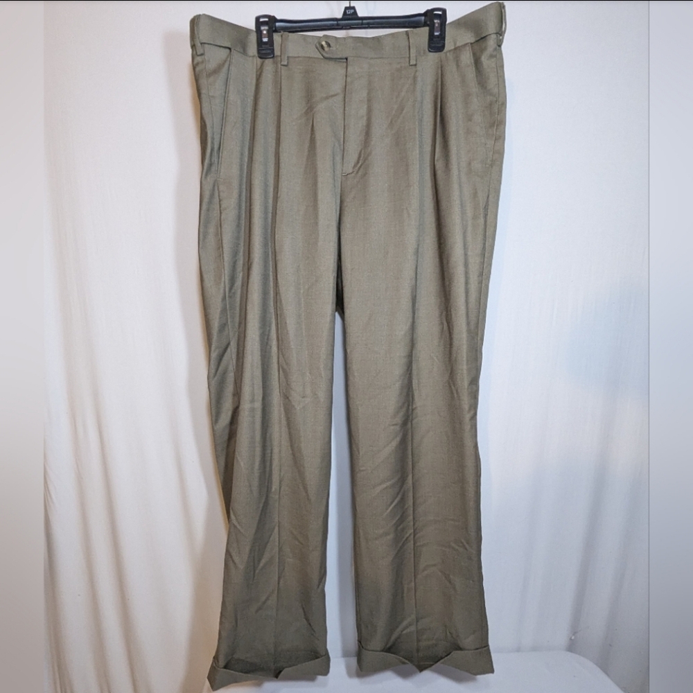 Croft & Barrow Classic Fit Light Brown Khaki Professional Dress Pants 40 30